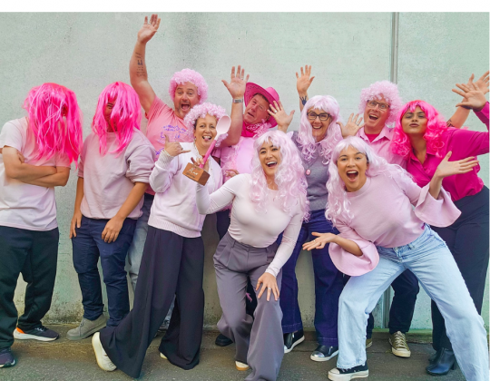 Standing Together in Pink - Pink Shirt Day